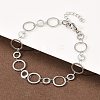304 Stainless Steel Link Chain Bracelets for Women BJEW-P373-03C-P-3