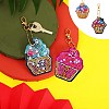 DIY 5D Ice-cream Diamond Painting Keychain Kit DIY-WH0161-94A-6