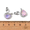 UV Plating Alloy Glass Pendants FIND-K032-35P-3
