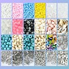 DIY Summer Glass & Synthetic Magnesite & Shell Bangle Making Kits DIY-FS0007-91-2