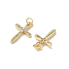 Brass Micro Pave Cubic Zirconia Pendants X1-KK-Q068-49C-G-2