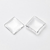 Transparent Glass Square Cabochons GGLA-S022-20mm-2