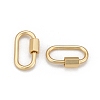 Brass Screw Carabiner Lock Charms X-ZIRC-G160-11G-2