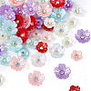  96Pcs 12 Styles Opaque Resin Pave Rhinestone Cabochons RESI-TA0002-33-3