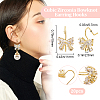 Beebeecraft 20Pcs Brass Micro Pave Clear Cubic Zirconia Earring Hooks ZIRC-BBC0002-59G-2