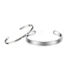 Non-Tarnish 304 Stainless Steel Bangle Blanks LS-DIY-H134-02P-4