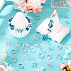 64Pcs Gradient Color Transparent Glass Beads GLAA-TA0003-48E-6
