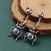 Insect 316 Surgical Stainless Steel Belly Button Rings EJEW-G416-03AS-1