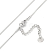 304 Stainless Steel Round Snake Chain Necklaces NJEW-C055-07P-3