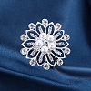 Platinum Alloy Rhinestone Brooches for Women PW-WGBBBCF-04-1