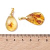 Natural Amber Pendants PALLOY-JF05260-01-4