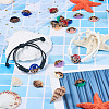 16Pcs 8 Colors Opaque Resin & Walnut Wood Connector Charms RESI-TA0002-71-7