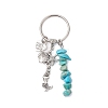 Alloy with Synthetic Turquoise Marine Theme Keychain KEYC-JKC00848-01-1