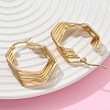 Multilayer Polygon 201 Stainless Steel Hoop Earrings EJEW-D354-06G-3