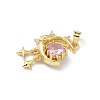 Brass Micro Pave Cubic Zirconia Pendants KK-H537-24A-G-2