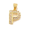 Rack Plating Brass Micro Pave Cubic Zirconia Pendants KK-L226-100G-P-1