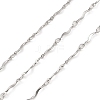 Handmade 304 Stainless Steel Wave Bar Link Chains CHS-G025-06P-1