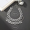 Fashionable Hip Hop Alloy Cuban Link Chain Bracelets & Necklaces Sets FS-WGBA45B-01-4