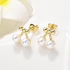 Brass Stud Earrings EJEW-F359-04G-4