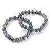 Natural Moss Agate Beads Stretch Bracelets X-BJEW-F380-01-B15-1