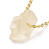 Natural Citrine Irregular Nugget Pendant Necklace G-E155-03G-03-2