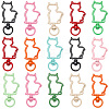 30Pcs Spray Painted Eco-Friendly Alloy Swivel Snap Hooks Clasps FIND-SC0016-41-1