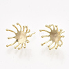 Brass Stud Earring Findings X-KK-T038-582G-NF-2