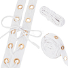 AHADERMAKER 5 Yards Cotton Ribbons with Eyelet Rings OCOR-GA0001-77A-1