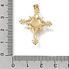 Brass Micro Pave Clear Cubic Zirconia Pendants CU-CBA9883-04C-G-3