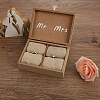 Gorgecraft Rectangle Wooden Wedding Double Ring Box OBOX-GF0001-09-3