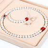 Natural Freshwater Pearl Beaded Necklace & Bracelets & Earrings Sets for Women WGE4EAE-39-1