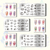 Stainless Steel DIY Nail Art Templates MRMJ-WH0092-012-3