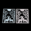 Rectangle with Christmas Reindeer/Stag Frame Carbon Steel Cutting Dies Stencils DIY-F032-02-1