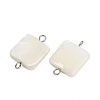 Natural Shell Square Connector Charms STAS-D378-27P-2