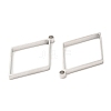 Non-Tarnish 304 Stainless Steel Open Back Bezel Rhombus Pendants LS-STAS-Z040-02B-P-2