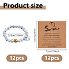 1Set Natural Howlite Beads Stretch Bracelets for Men Women BJEW-DC0001-19-2