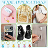 24Pcs 6 Colors Alloy Enamel Flower Keychain KEYC-NB00013-5