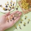 50Pcs 10 Styles Alloy Black Enamel European Dangle Charms PALLOY-CJ0002-79-3