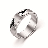 Rotating 201 Stainless Steel Anxiety Relief Rings for Women Men RJEW-H230-36B-P01-1
