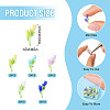 100Pcs 5 Colors Luminous & Two Tone Resin Decoden Cabochons RESI-TA0003-90-4