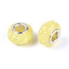 Opaque Resin European Beads RESI-T057-29L-2