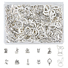 120pcs 12 Style Tibetan Style Alloy Pendants TIBE-DC0001-08-1