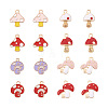 Cheriswelry 44Pcs 11 Style Light Gold Alloy Enamel Pendants ENAM-CW0001-14-2