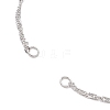 2Pcs 2 Colors 304 Stainless Steel Singapore Chain Bracelet Making AJEW-JB01345-3