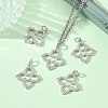 SHEGRACE Brass Micro Pave Clear Cubic Zirconia Pendants XGRQ3P670-637P-5