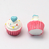 Heart with Cake Resin Cabochons CRES-R183-04B-2