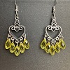 Vintage Heart with Teardrop Alloy Chandelier Earrings RJ4160-2