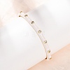 Brass Micro Pave Clear Cubic Zirconia Cuff Bangles for Women BJEW-A163-02G-02-1