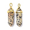 Natural Dalmatian Jasper Pointed Pendants LS-G-G025-01G-33-2