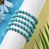 Natural Howlite Bead Stretch Bracelets BJEW-K212-B-011-5